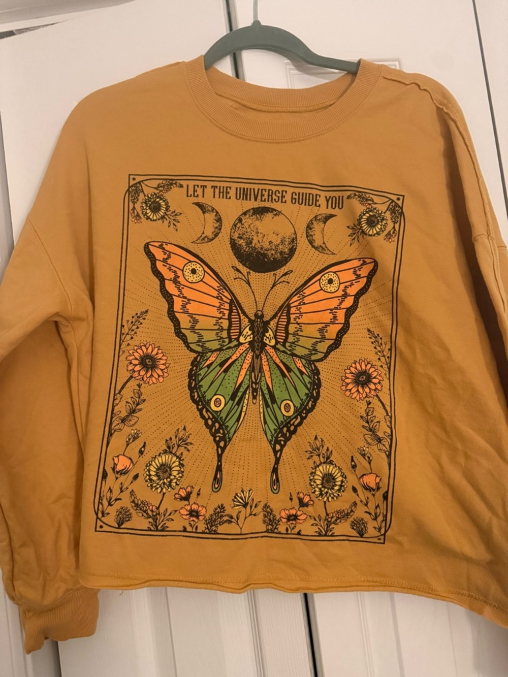 Mustard Butterfly Graphic Kids Sweatshirt